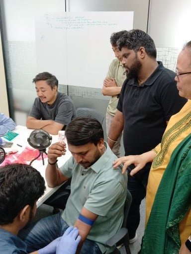 Blood check-up camp at Valuecart