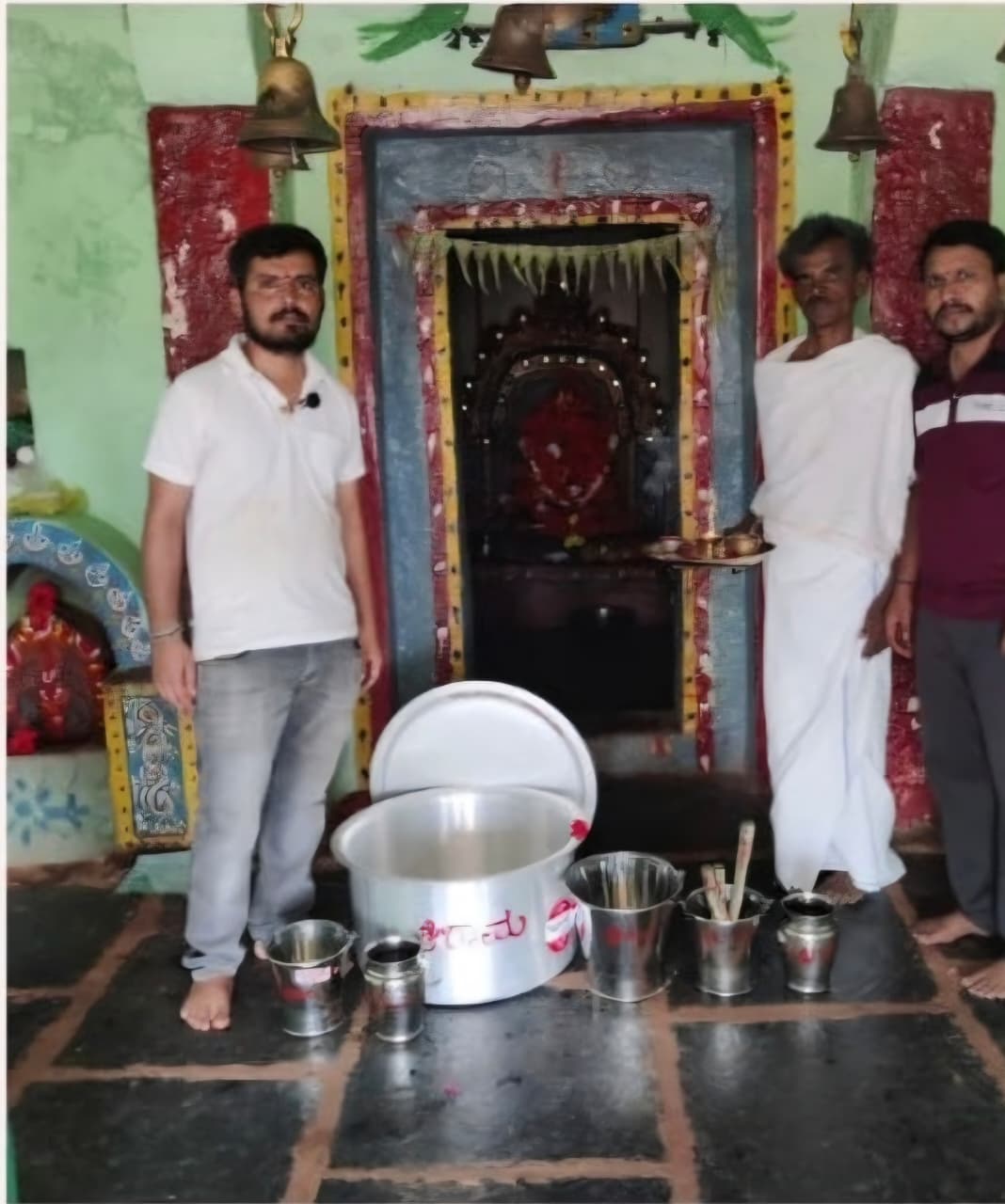 Essential vessels donated to the local temple